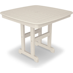 Beige Outdoor Dining Tables Polywood Nautical 37 Dining Table Sand