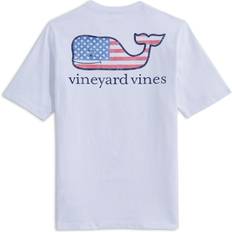 Vineyard Vines Cotton Flag Whale Logo Graphic Pocket Tee - White