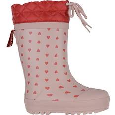 Rubber Boots with Wool Lining - Rose Hearts