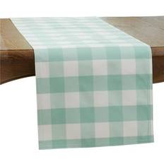 Cotton Poly Blend Buffalo Oblong Plaid Runner 16 x 108 in