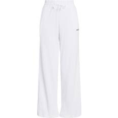 Tommy Hilfiger White Trousers & Shorts Tommy Hilfiger Logo Lounge Pant Monotype Wide Leg - White