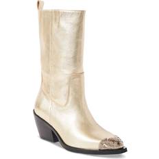 Gold Boots Free People Faster Horses Boots - Champagne Metallic