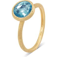Marco Bicego 18K Yellow Gold Jaipur Color Blue Topaz Stackable Ring