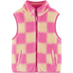 Girls Vests Children's Clothing Andy & Evan Girls' Pink Checkered Faux Fleece Vest Pink Checker