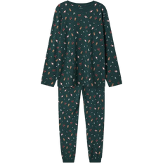 Elastane/Lycra/Spandex - Unisex Pyjamas Name It Christmas Adult Nightset - Botanical Garden