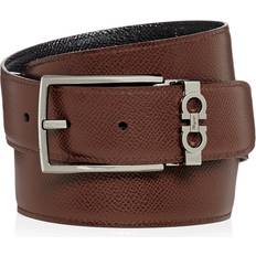 Ferragamo Men Reversible Adjustable Gancini Belt - Brown