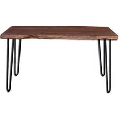 Linen Dining Tables LH Imports Organic Brown Dining Table