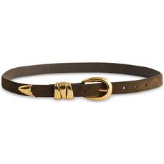 Green - Women Belts Madewell Triple Keeper Suede Belt - Pink