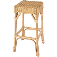 Rattan Seating Stools Flora Rattan Scalloped Bar Seating Stool