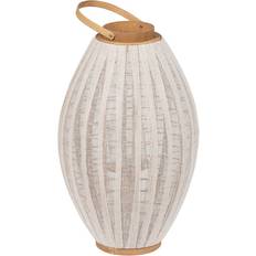 Rotting Lyktor BigBuy Home Beige Naturell Bambu Glas 36 x 36 x 56 cm Lykta