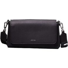 Calvin Klein Handtas met labelapplicatie Zwart 51% Polyester, 49% Polyurethaan