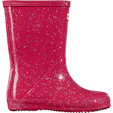 Rain Boots Hunter Kid's First Classic Giant Glitter Wellington Boots - Military Red