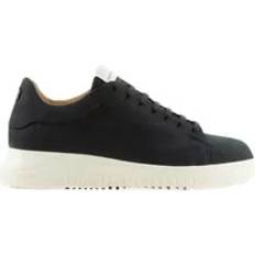 Emporio Armani Shoes Emporio Armani Nubuck Sneakers With Knurled Soles - Blue