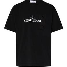 Stone Island T-shirts on sale Stone Island Pocket Detail Logo T-Shirt - Black