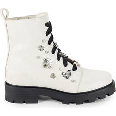 Synthetic Lace Boots Karl Lagerfeld Makenzie - Soft White