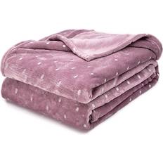 Superior Fleece Plush Medium Weight Soft Fluffy Decorative Blankets Pink (177.8x127cm)