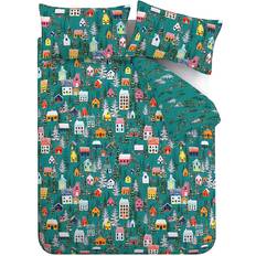 Catherine Lansfield Festive Forest Reversible Påslakan Grön (200x135cm)