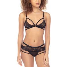 Black - Solid Colors Lingerie Sets Honeydew Peekadew Lucy Bra and Panty Set - Black