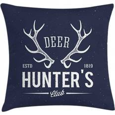 Pillows Deer Hunter Club Square Pillow 16.0 H x 16.0 W x 2.0 D Cushion Cover Multicolor (40.64x)