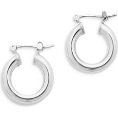Sterling Forever Chunky Hoop Earrings Silver