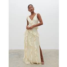 Pretty Lavish Faye Ruffle Maxi Dress - Butter Lemon