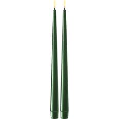 Real flame Deluxe Homeart Flameless with Real Flame Dark Green LED-lys 29cm 2stk