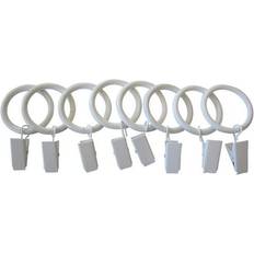 White Mounts & Hooks for Curtains Urbanest Curtain Rings With Clips Set of 8