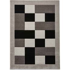 Carpets Think Rugs Brooklyn BRK04 Checkers Geometric Grey, Black 120x170cm