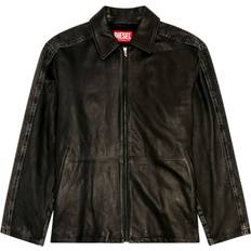 Clothing Diesel L-Stoller Panelled Leather Jacket - Black