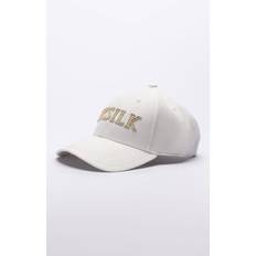 Gold Caps Siksilk Faux Suede Baseball Cap - Ecru/Cream