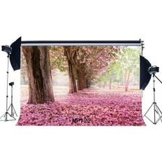 Photo Backgrounds Conbicy JDQZM, 7x5ft Valentine s Day Backdrop Spring Cherry Blossom Flowers Pink Romantic Wallpaper Forest Trees Falling Petal Nature Wedding Photography Background Photo Girls Studio Props