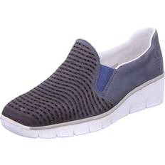 Damen - Kunstleder Halbschuhe Rieker - Blau