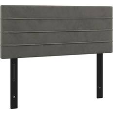 Polyester Bed Frames Headboard Dark Grey 100x5x78/88 cm Velvet