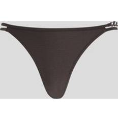 Bronze - Women Bikinis Karl Lagerfeld Mid-rise Bikini Bottoms - Gunmetal
