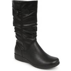 Pavers Shoes Pavers Flat Slouch Boots - Black