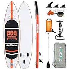 Uppblåsbar Stand Up Paddle Board Surfbräda Sup Komplett Paddelbräda Tillbehör Justerbar Paddel, Pump, Isup-Reseryggsäck, Säkerhetsleash, Vattentätt Mobilfodral