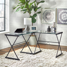 Simple Living Janae Glass Corner Large Writing Desk