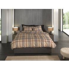 Brown Duvet Covers Flanell Bettwäsche 155x220 cm Leonardo Beige Bettbezug Braun