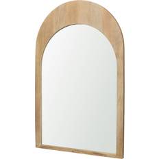Mercana Celeste Light Brown Wood 36" x 22" Wall Mirror