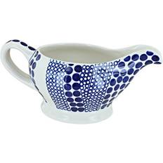 Brown Sauce Boats Blue Rose Polish Pottery Zara Gravy 4.0 In H x 8.8 In D Sauce Boat