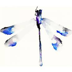 Purple Posters Blue And Violet Dragonfly Print 12 x 12 Poster 12x12"