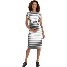 Nom Maternity Lydia Sweater Dress Striped Black/White