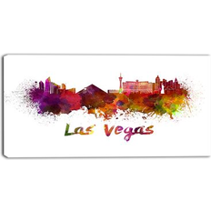 Framed Art Las Vegas Skyline Cityscape Print 16.0 H x 32.0 W x 1.0 D Framed Art 16x32"