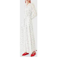 Emporio Armani White Dresses Emporio Armani White Contrast Print Maxi Dress - Multi