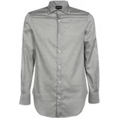Emporio Armani Herr Skjortor Emporio Armani Regular Fit Skjorta med Svart Örntryck - Grå/Svart