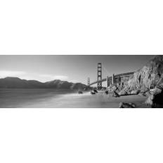 Gold Posters Bridge Across A Sea Golden Gate 18 x 6 Poster