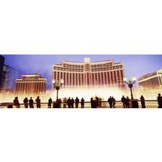 Interior Details Hotel Lit Up At Night Bellagio Print 18 x 6 Poster