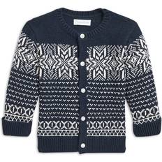 Babies Cardigans Children's Clothing Girl's Snowflake Cardigan - Navy