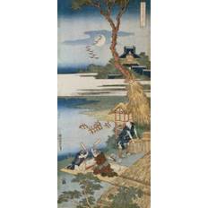 Posters Scene With Men Working Japanese Art Woodcut Print 24 x 36 Poster