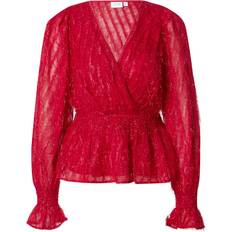 XXL Puserot Vila Bluse - Rot